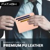 FATASH PU Leather Credit Card Holder Wallet, RFID Blocking Ultra
