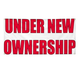 Vinyl Banner Multiple Sizes Under New Ownership A Advertising Printing Business Outdoor Weatherproof Industrial Yard Signs 4 Grommets 16x40Inches