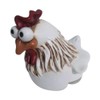 Rooster Statue Chicken on Fence Hanging Chicken Yard Art Garden