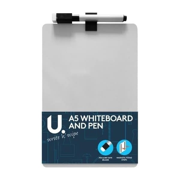 A5 Whiteboard & Pen - with Magnetic Fixing Strips |
