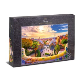 Ulmer Puzzleschmiede - Puzzle "Park Güell Barcelona" - Classic 1000 Piece Jigsaw Puzzle - Antoni Gaudi in Barcelona, Spain - Premium Puzzle Quality Made in Germany