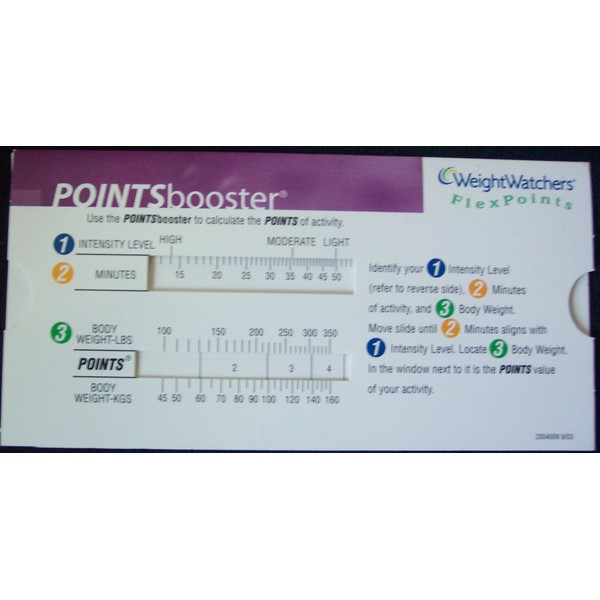 Weight Watchers POINTSbooster to calculate points of activity, Flexpoints