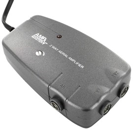 18dB 2-Way Indoor Antenna Signal Amplifier Booster 2 Output Amp Master