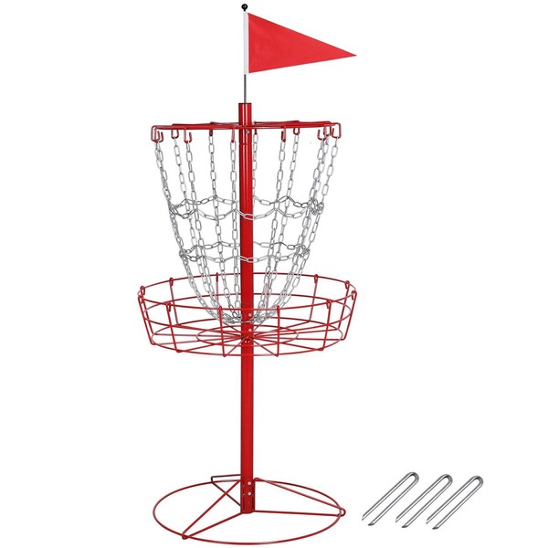 Yaheetech Portable Disc Golf Basket, Lightweight Steel Practice Target Steel Frisbee Hole Disc Golf Goals Catcher