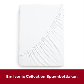 Mellanni Fitted Sheet 160 x 200 cm Box Spring Bed - Microfibre Fitted Sheet - Flat Sheet up to 40 cm Mattress Height - Soft, Wrinkle-Free, Elastic All Around - (160 x 200 cm, White)