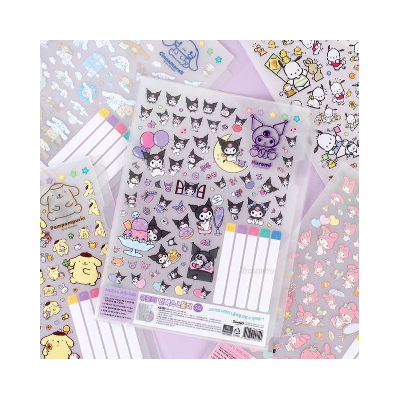 Sanrio Index L Holder 5-Pack File Elsa File Kuromi /