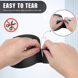 Avery Dennison Duct Tape, Heavy Duty PVC Easy Tear Tape, Strong Adhesive Waterproof Duct Tape for Indoor Outdoor Repairs, 2 in x 36 Yard, Black, 1 Roll