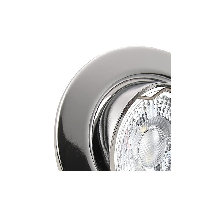 trendlights24 Decora LED Einbaustrahler 230V Chrom rund 3-Stufen dimmbar extra