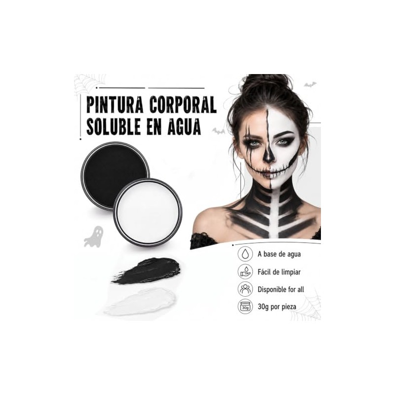 2PCS Pintura Cara, Pintura Corporal de Cara, Pintacaritas Base Agua