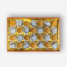 Zaitoune Sweets Mixed Lotus and Bounty Royal Petit Fours – Gourmet Chocolate Covered Cookies, Specialty Assorted Cookies Gift Box, 350g