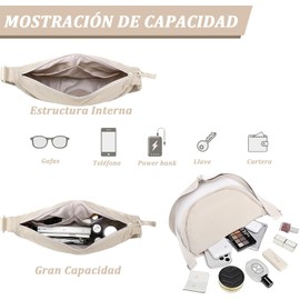 Bolso bandolera Hobo Sling Crescent Bolsos para mujer y hombre Bolso pequeño de moda Bolso de mano Puffy Dumpling Bolso, riñonera, Hobo Bolsa Halfmoon, bolso ligero de viaje