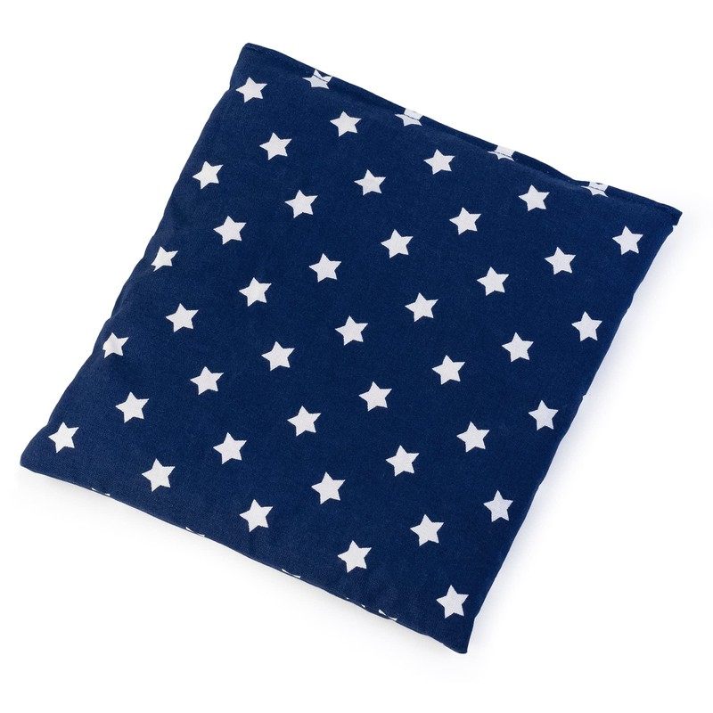 Linseed Cushion 19 x 19 cm Stars Blue - Small