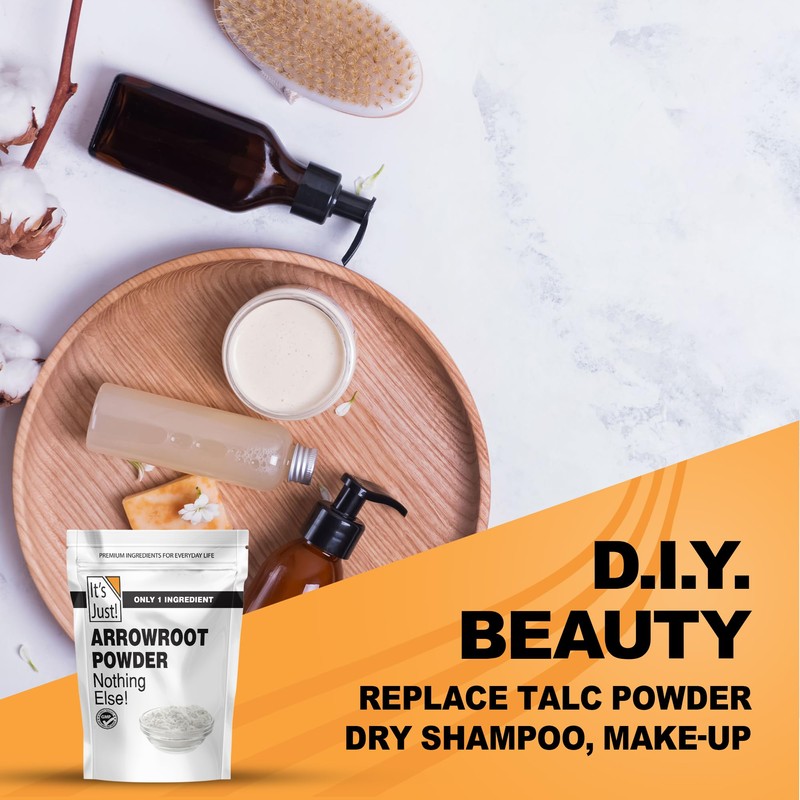 It's Just - Arrowroot Powder, 8oz, Natural Thickener, Gluten-Free, Dairy-Free,