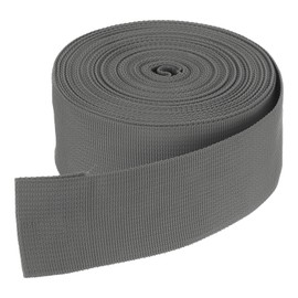 DMiotech 10 Yard x 2 Inch Width Nylon Webbing Strap Poly Flat Webbing Strapping for DIY Craft Backpack Strapping, Sewing, Outdoor Gear Repair, Dark Grey