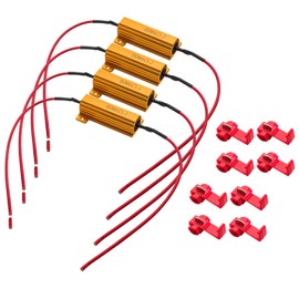LED Turn Signal Anti-Hifra Resistor 12V 50w 6Ohm Set of 4 Modify Load Resistor Canceller Resistor Hifra Prevention Hifra Resistor Warning Lamp Canceller, 12V 50W 6Ω