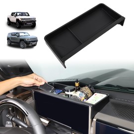 for Hummer EV Accessories Center Console Dash Organizer Pickup SUV Dashboard Insert Tray Storage Box Behind Screen Organizer Dash Storage Tray Compatible with Hummer EV 2024-2025