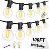 100FT G40 LED Outdoor String Lights with 50 Shatterproof Bulbs