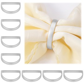 Napkin Rings Set of 8 Napkin Rings Set Metal Napkin Buckles Napkin Holder Napkin Rings for Wedding Party Dinner Hotel Festival Dinner Table Accessories