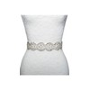 Vintage Designer Wedding Dress Bridal Appliqué Sash Belt Rhinestone Crystal