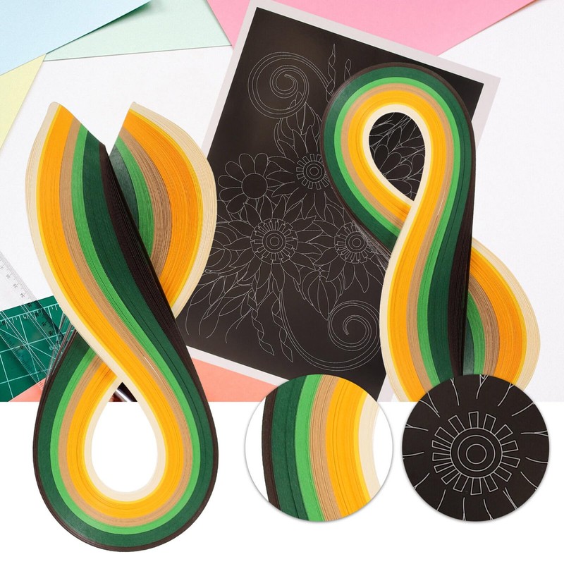 Operitacx Multi-coloured quilling strips set, 1 set, quilling for decorating