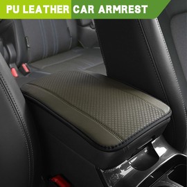 ASUBHA Car Center Console Armrest Pad, 12.6X 7.2 Inch PU Leather Waterproof Auto Armrest Seat Box Cover Protector, Car Center Console Cover, Universal Car Interior Accessories for Cars, Trucks, SUVs