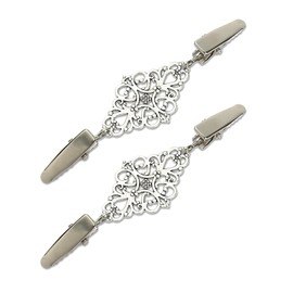 Havelmy Cardigan Clip, Shawl Clip, Sweater Clip, Set of 2, Silver