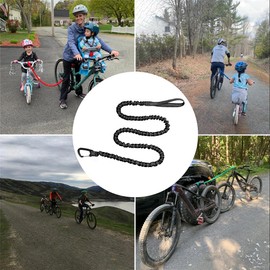 GDZTBS - Cuerda de remolque, cuerda de tracción para niños de bicicleta, cuerda de tracción para padres e hijos con gancho de seguridad, cinturón elástico resistente con bolsa de almacenamiento