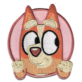 Comercial Mercera, Sew-On Patches, Chili Heeler, Blue Sign, Pink Colour, Sew-On Patches, Ideal for Hats, Jackets, T-Shirts or School Bags, 100% Polyester, 5 x 8 cm