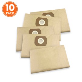Sun Joe SWD-5GB-10PK 5-Gallon Vacuum Tank Universal Replacement Paper Filter Bag for Wet/Dry Shop Vac and Other Brands, 10 Pack