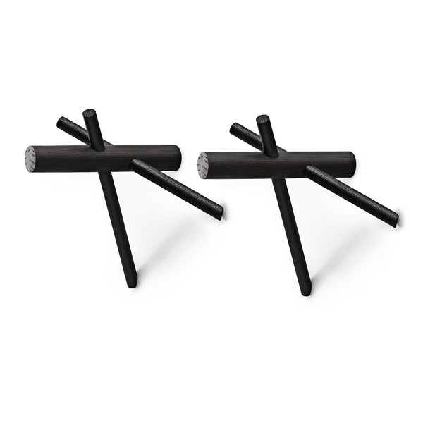 Normann Copenhagen - Sticks Hooks - 2 pcs Black H: