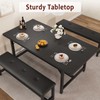 IDEALHOUSE Dining Table Set for 4-6, 63" Extendable Kitchen Table