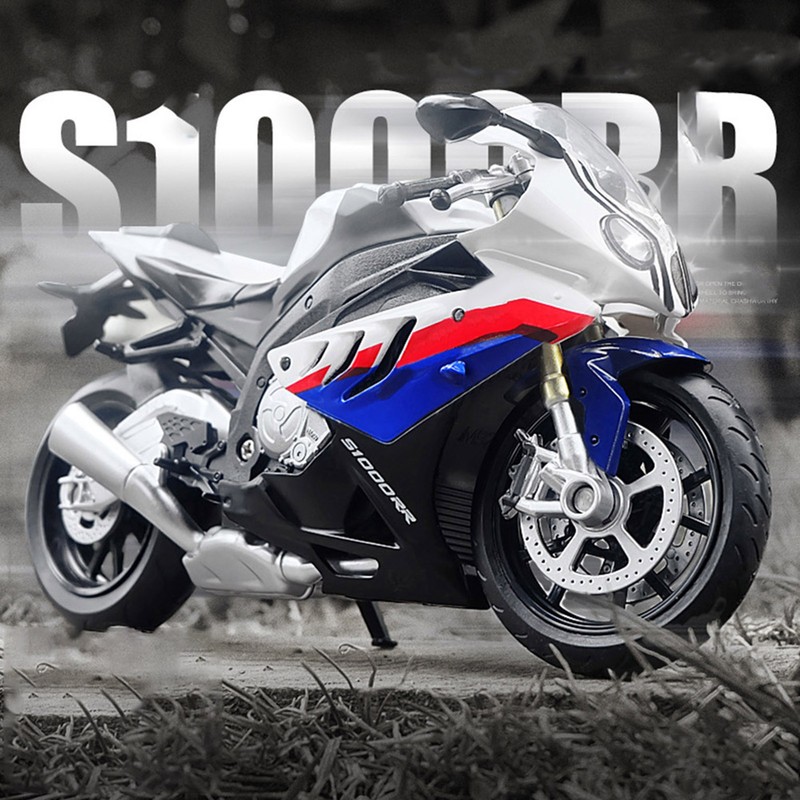 Alloy Motorcycle Model Toy Simulation Motorcycle with LED Light Sound