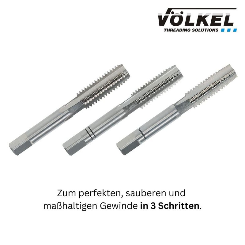 Völkel, 27354, Hand tap set, DIN 352, HSS-G, 14 x