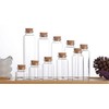 LGEGE 12ml Mini Plastic Bottles with Corks Stoppers 50Pcs Set,