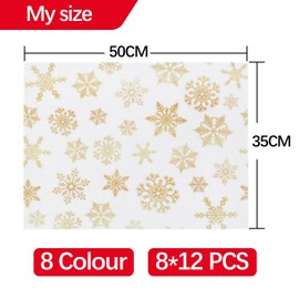 96 Sheets of Tracing Paper, Colourful, 50 x 35 cm, 8 Colours, Tissue Paper, Glossy Paper for Crafts, Craft Paper for Birthday, Wedding, Christmas, Decoration Packaging