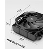 upHere H45K6 Low Profile CPU Air Cooler - 45mm Height,