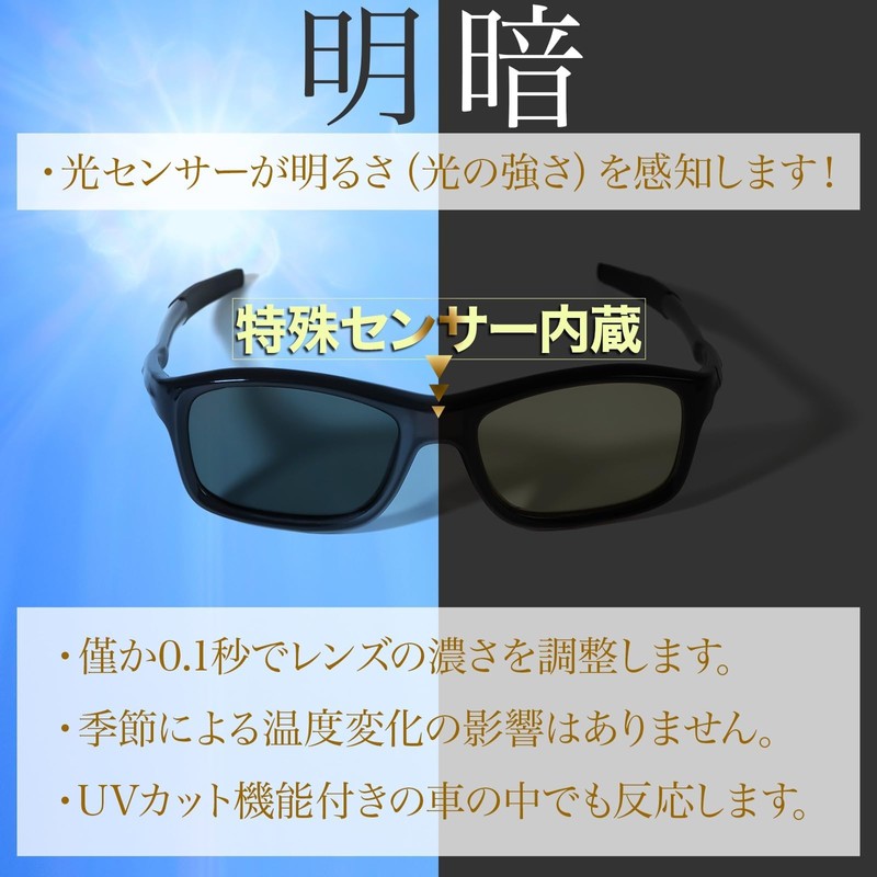 Gran Walker 0.1 Seconds Instant Auto Dimming Sunglasses, Unisex, Regular/Sports
