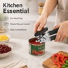 Stainless Steel Manual Can Opener with Ergonomic Non-Slip Handles, Multifunctional