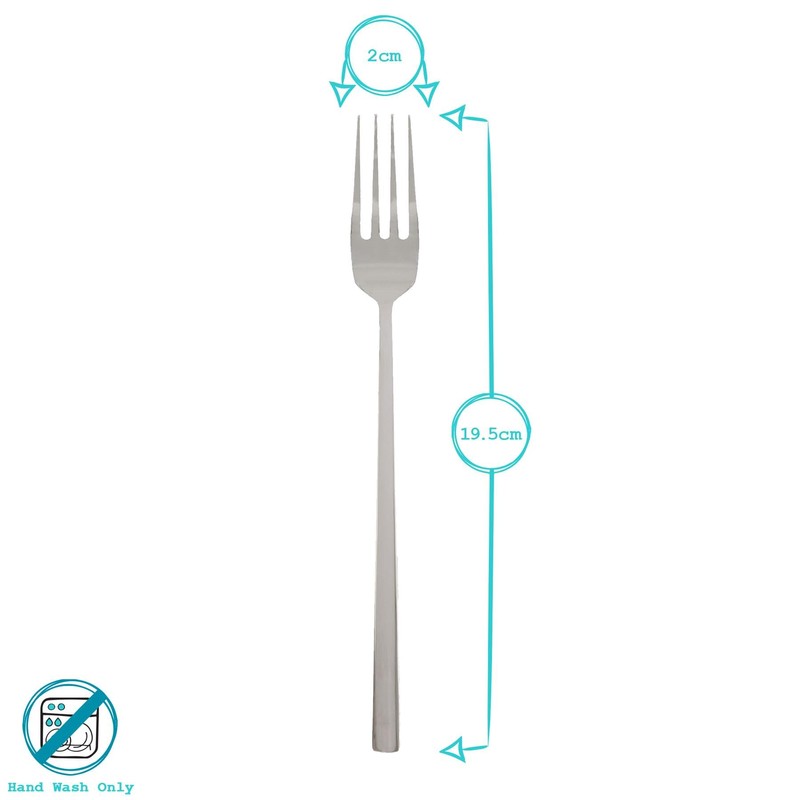 Argon Tableware Stainless Steel Dinner Forks - 19.5cm - Gold