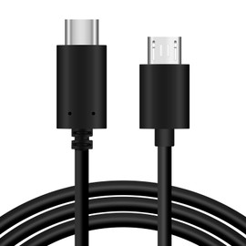 Musiin USB C to Micro USB Cable 3FT - Replacement Microphone Cord - Compatible with MV7, MV5, MV51, MV88+ USB Microphone, MVi Digital Audio Interface - USB-C OTG to Micro USB Cable (Black)