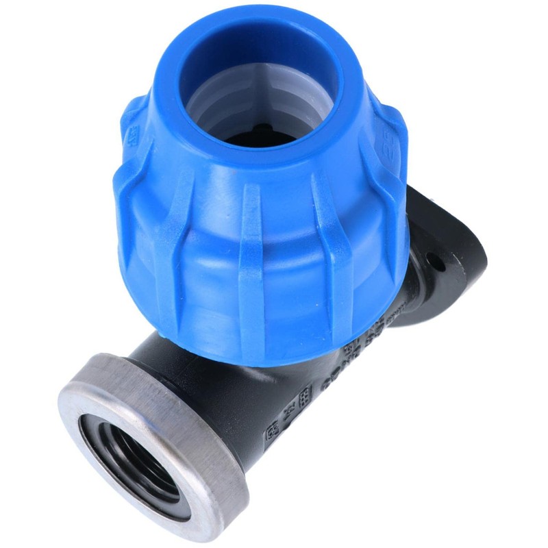 25mm x 1/2" MDPE Wall Elbow Outside Tap Fitting Threaded