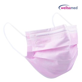 Wellsamed Wellsamask Medical Face Mask, Mouth and Nose Protection, Surgical Masks, Disposable, 50 Pieces, CE/EN 14683 Type IIR (Type 2R) 3-Ply