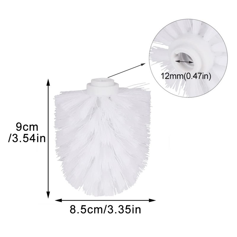 2PCS Toilet Bowl Brush Replacement Head, Toilet Brush Head Replacement