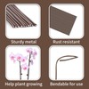 10Pcs Plant Support Stakes with 15 Pcs Plant Clips, Plant