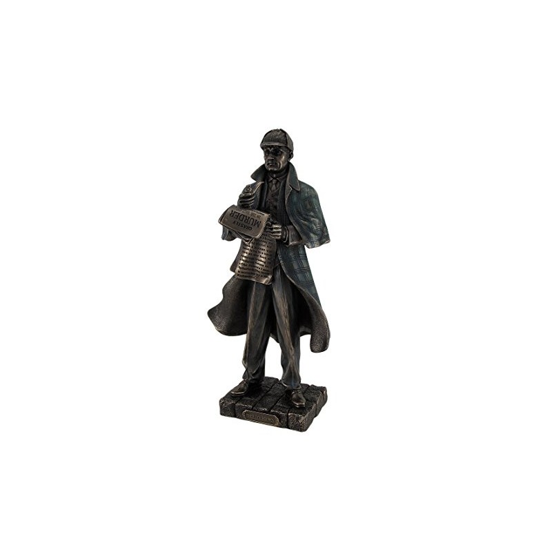 Veronese Design Detective Sherlock Holmes Metallic Bronze Statue