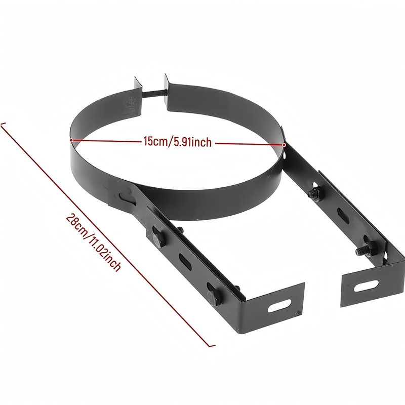Laroal Chimney Pipe Bracket Flue Liner Clamp Wall Support Fireplace