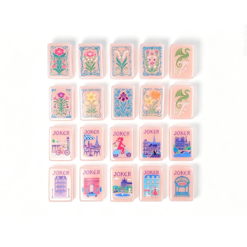 ,Custom 4-Layer American Mahjong Tiles,Acrylic Mahjong,American Mahjong Set with 160