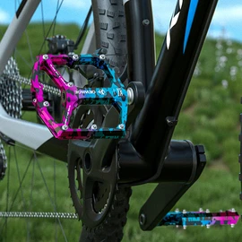 GEWAGE Road/Mountain Bike Pedals - 3 Bearings Bicycle Pedals - 9/16” CNC Machined Flat Pedals with Removable Anti-Skid Nails (Camouflage Color)