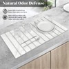 Large Stone Dish Drying Mats for Kitchen Counter, 28"(L)×16"(W) Marble-Pattern,