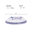 BRTAGG Star of David Kippah, 100% Cotton, White And Blue